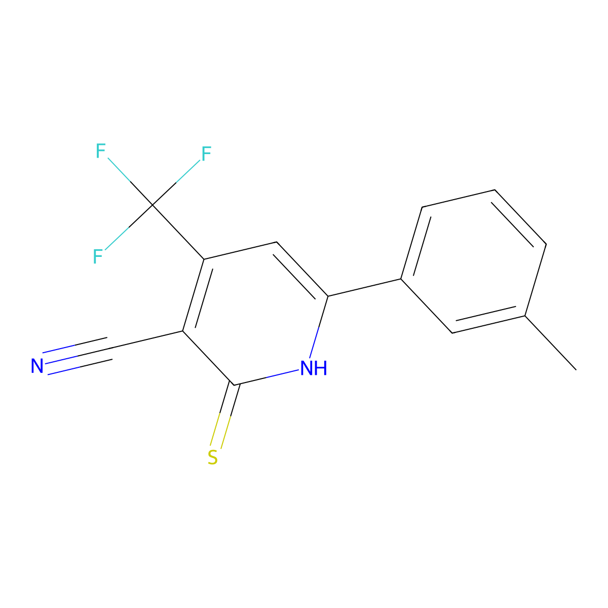 6-(3-Methylphenyl)-2-sulfanyl-4-(trifluoromethyl)pyridine-3-carbonitrile molecular structure, CAS 1271475-63-8