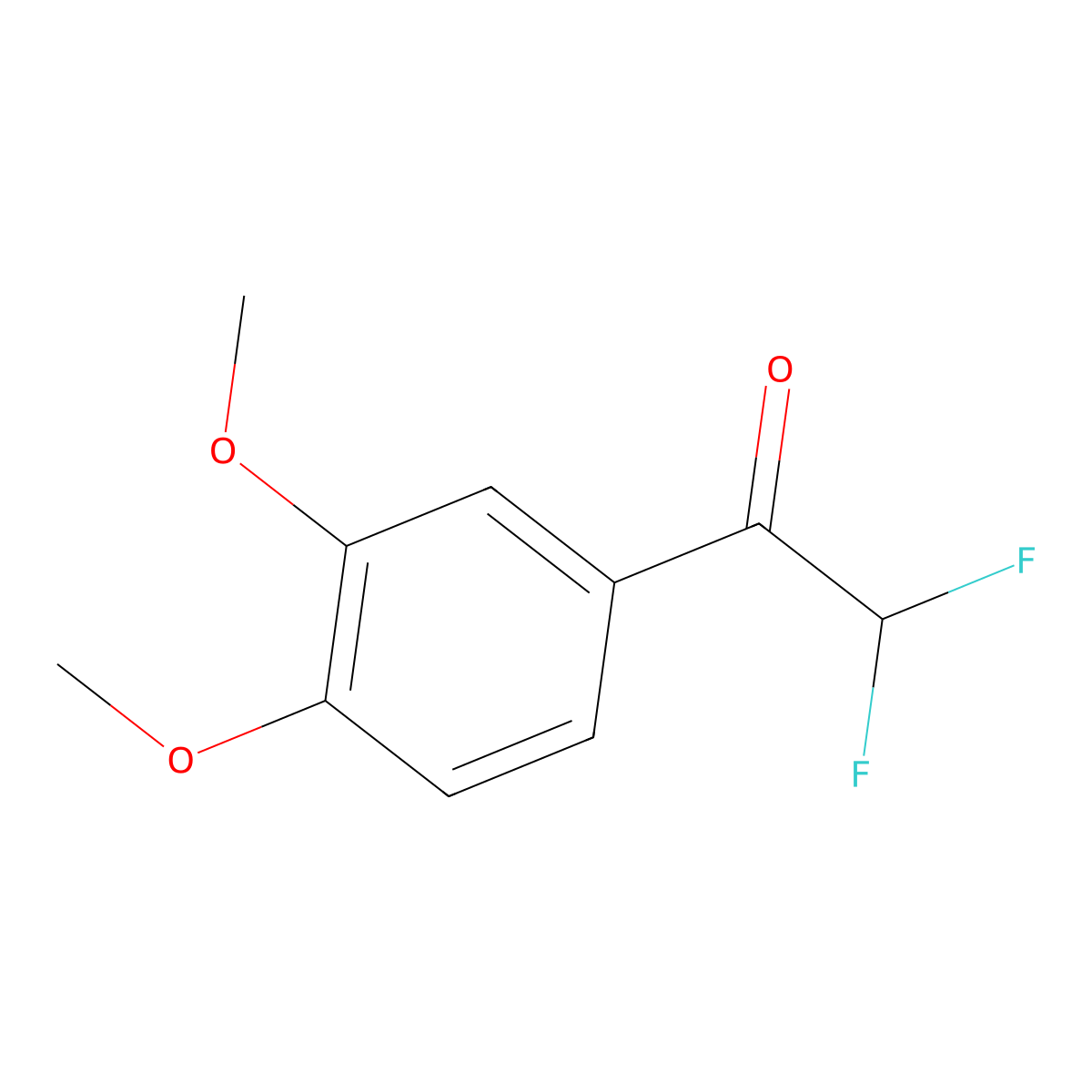 1-(3,4-Dimethoxyphenyl)-2,2-difluoroethanone molecular structure, CAS 1271476-36-8