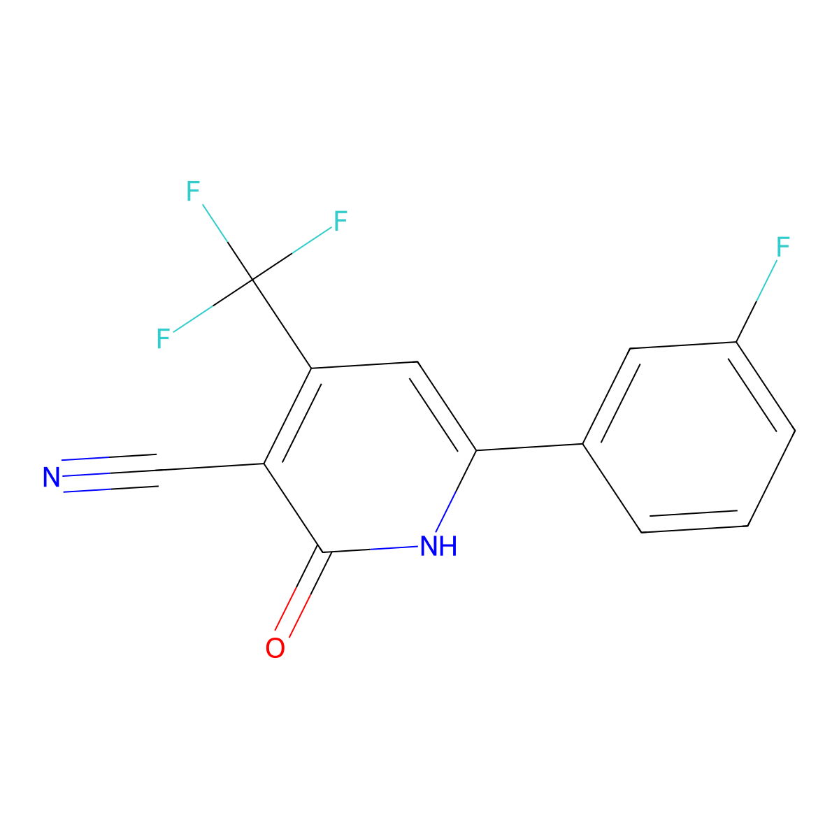 6-(3-Fluorophenyl)-2-hydroxy-4-(trifluoromethyl)nicotinonitrile molecular structure, CAS 1271477-23-6