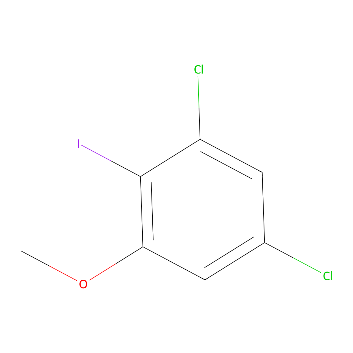 1,5-Dichloro-2-iodo-3-methoxybenzene molecular structure, CAS 1271523-34-2