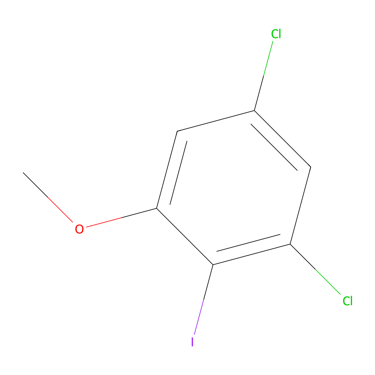 1,5-Dichloro-2-iodo-3-methoxybenzene molecular structure, CAS 1271523-34-2