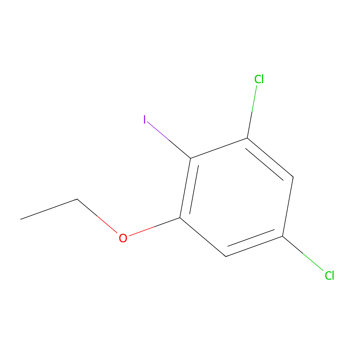 1,5-Dichloro-3-ethoxy-2-iodobenzene molecular structure, CAS 1271523-35-3