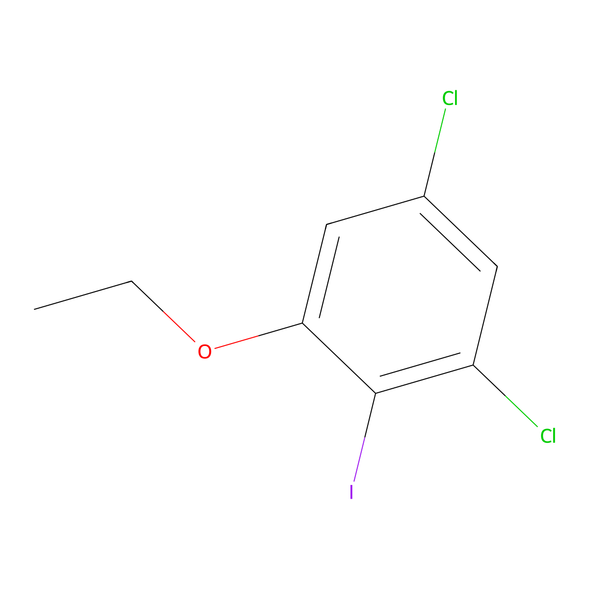 1,5-Dichloro-3-ethoxy-2-iodobenzene molecular structure, CAS 1271523-35-3