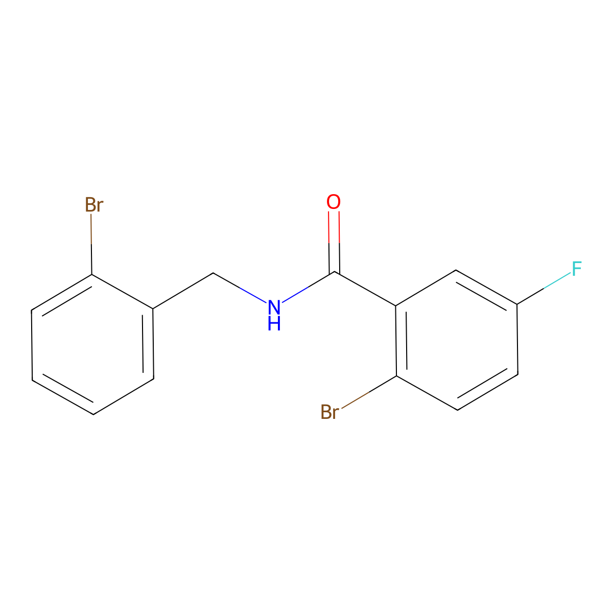 2-bromo-N-[(2-bromophenyl)methyl]-5-fluorobenzamide molecular structure, CAS 1271529-02-2