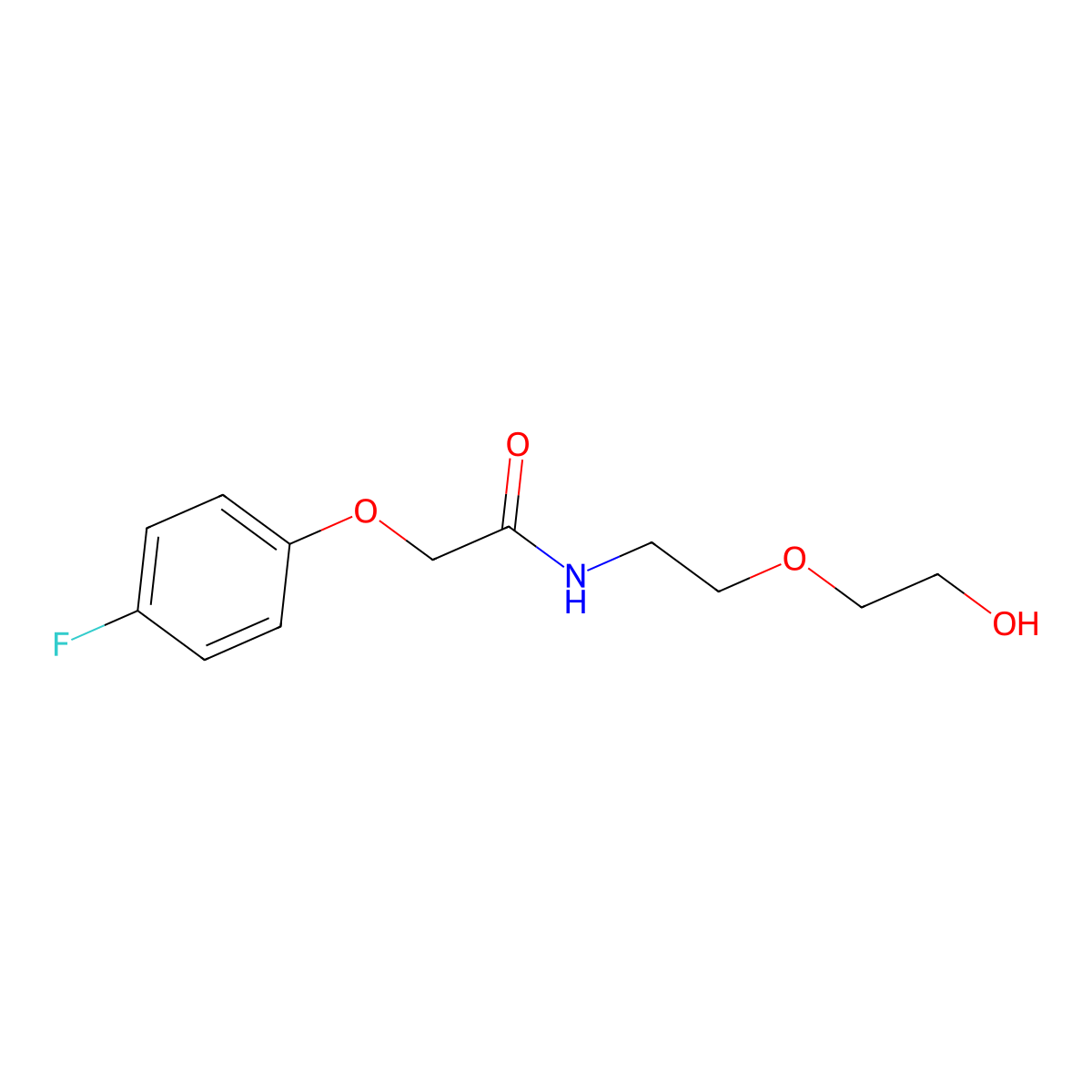 2-(4-fluorophenoxy)-N-[2-(2-hydroxyethoxy)ethyl]acetamide molecular structure, CAS 1271530-84-7