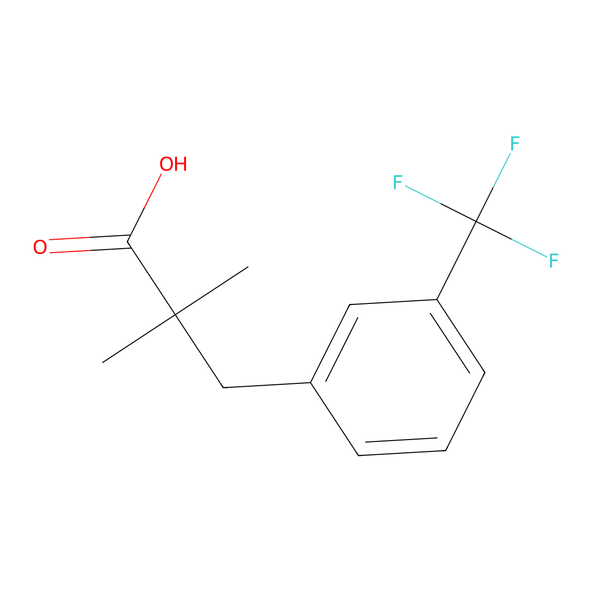 2,2-Dimethyl-3-[3-(trifluoromethyl)phenyl]propanoic acid molecular structure, CAS 1271556-64-9