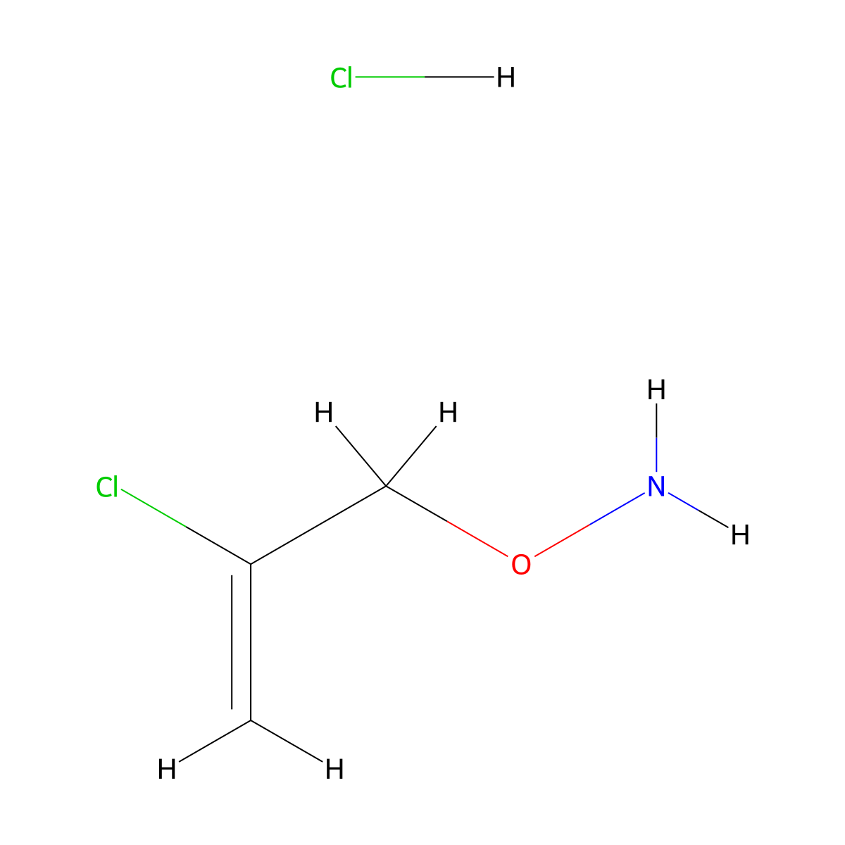 O-(2-chloroprop-2-en-1-yl)hydroxylaminehydrochloride molecular structure, CAS 127159-97-1