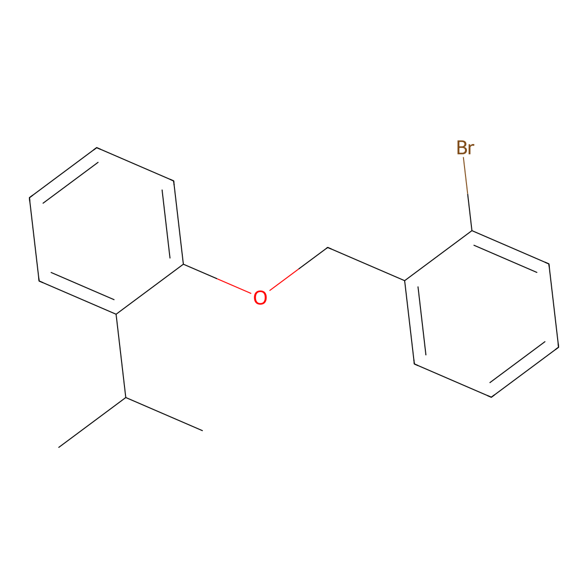 1-Bromo-2-((2-isopropylphenoxy)methyl)benzene molecular structure, CAS 1271591-13-9