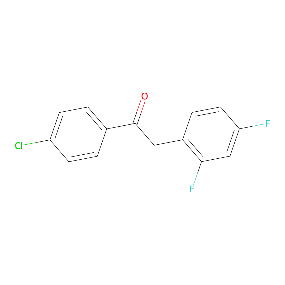 1-(4-Chlorophenyl)-2-(2,4-difluorophenyl)ethanone molecular structure, CAS 1271611-27-8
