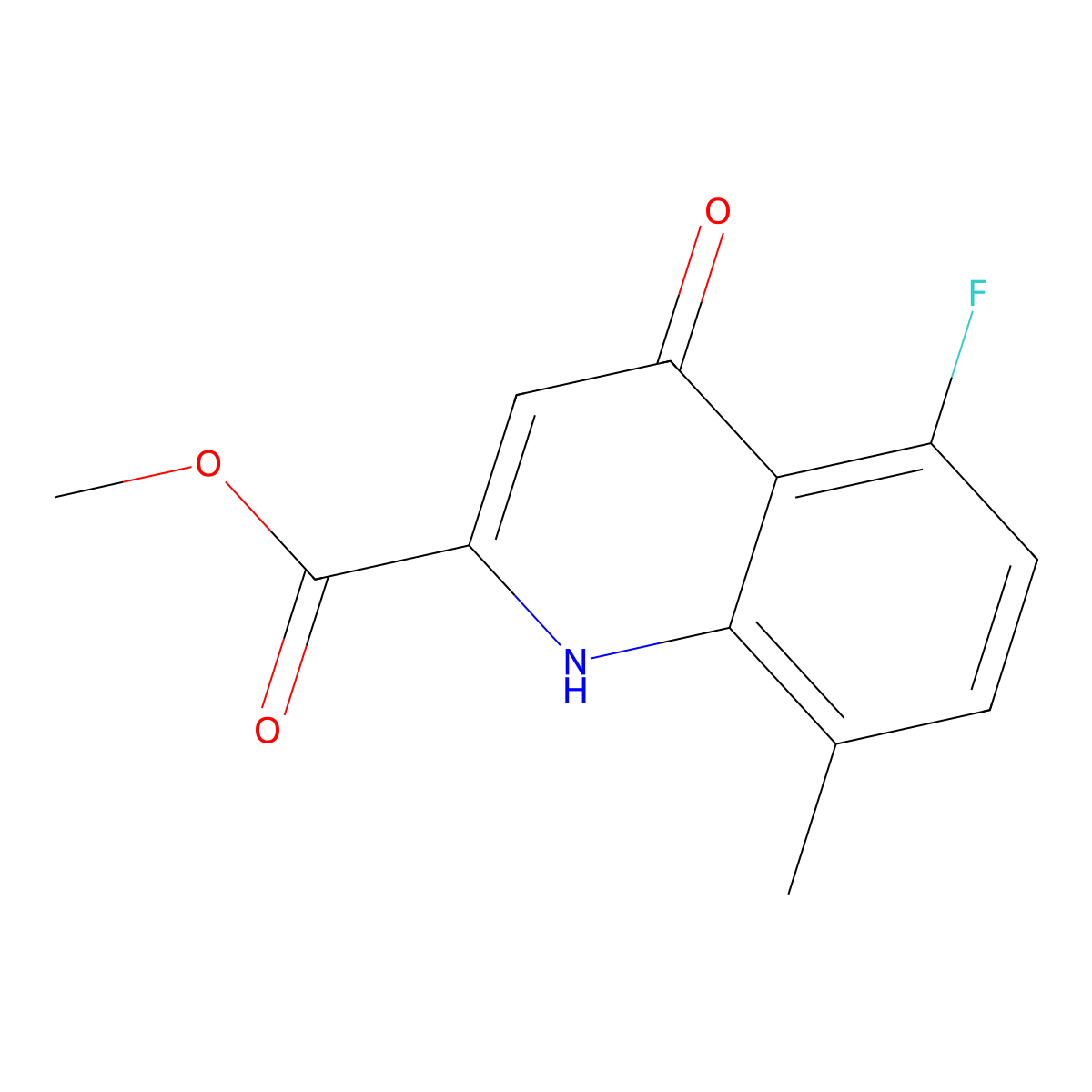 Methyl 5-fluoro-8-methyl-4-oxo-1,4-dihydroquinoline-2-carboxylate molecular structure, CAS 1271618-23-5