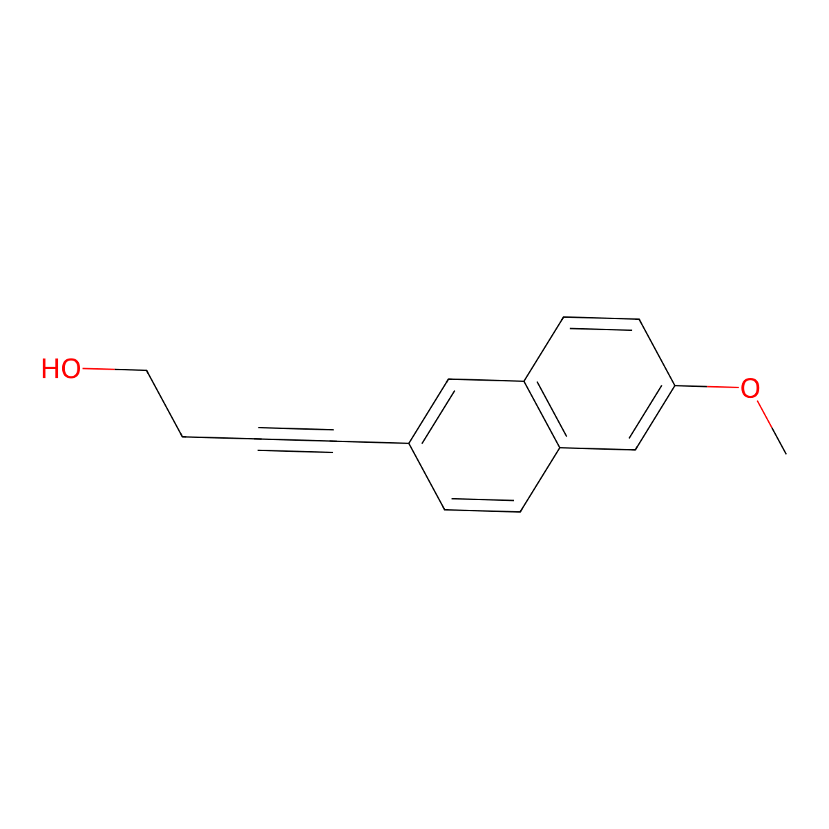 4-(6-Methoxy-2-naphthalenyl)-3-butyn-1-ol molecular structure, CAS 1271626-26-6