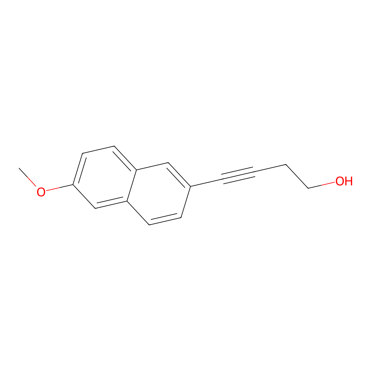 4-(6-Methoxy-2-naphthalenyl)-3-butyn-1-ol molecular structure, CAS 1271626-26-6