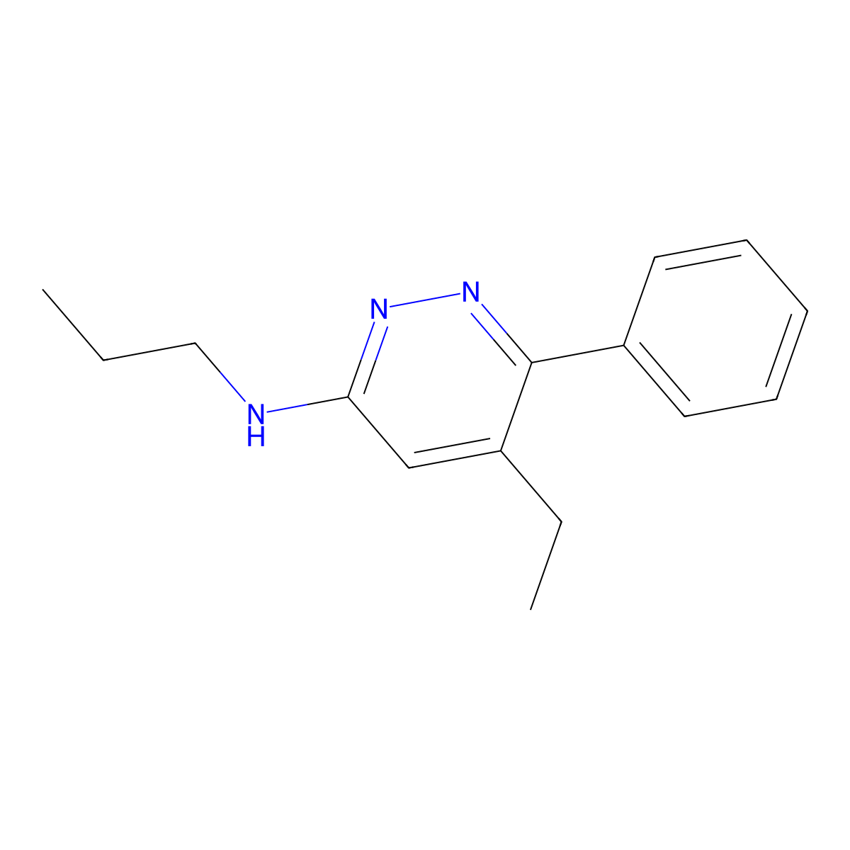 5-ethyl-6-phenyl-N-propylpyridazin-3-amine molecular structure, CAS 1271631-65-2