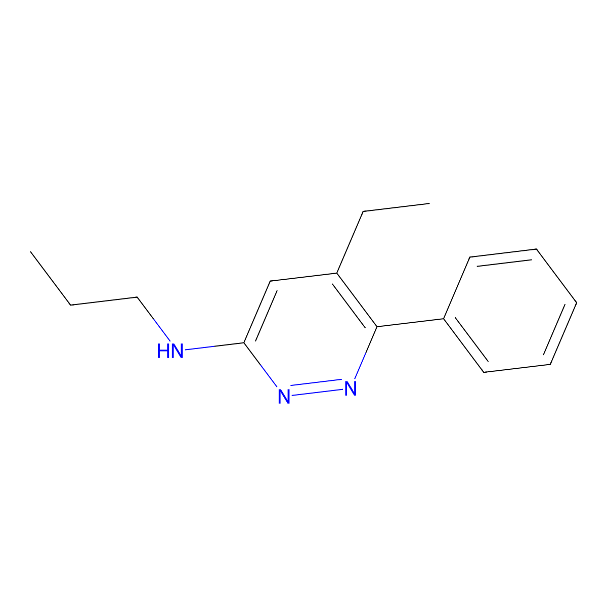 5-ethyl-6-phenyl-N-propylpyridazin-3-amine molecular structure, CAS 1271631-65-2