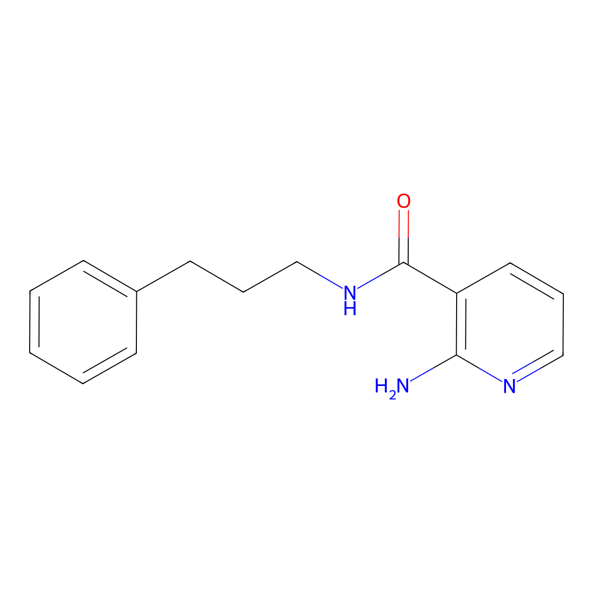2-amino-N-(3-phenylpropyl)pyridine-3-carboxamide molecular structure, CAS 1271647-51-8