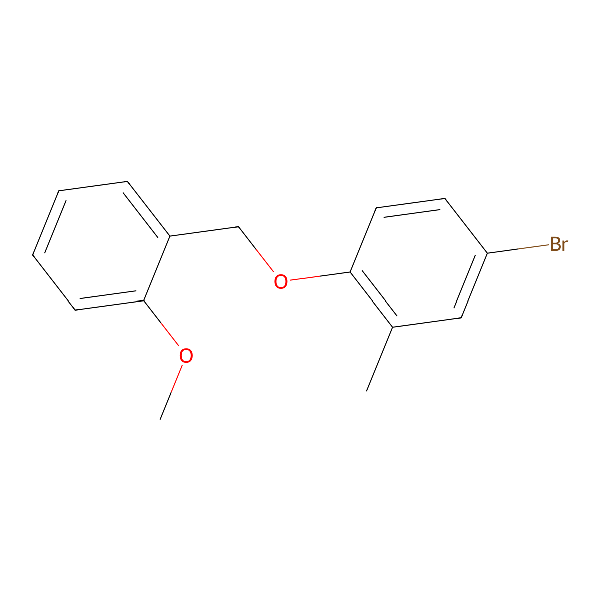 4-Bromo-1-((2-methoxybenzyl)oxy)-2-methylbenzene molecular structure, CAS 1271649-32-1