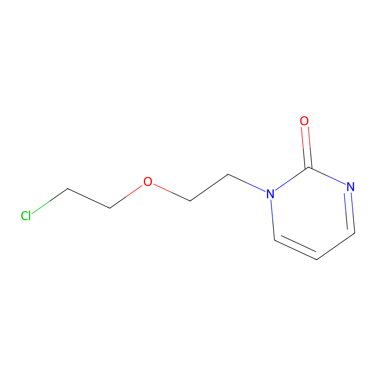 1-[2-(2-Chloroethoxy)ethyl]-1,2-dihydropyrimidin-2-one molecular structure, CAS 1271675-87-6