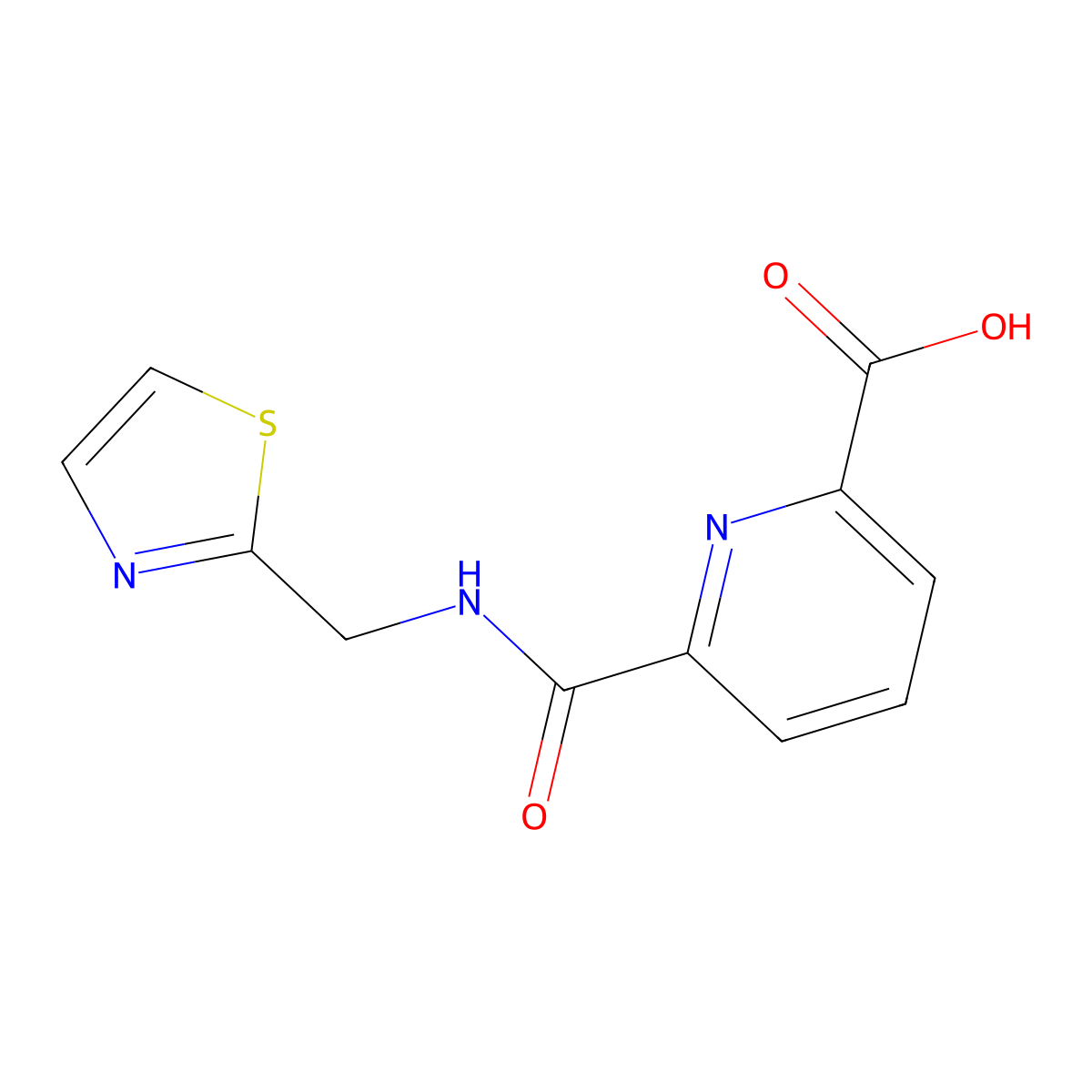 6-((Thiazol-2-ylmethyl)carbamoyl)picolinic acid molecular structure, CAS 1271677-43-0