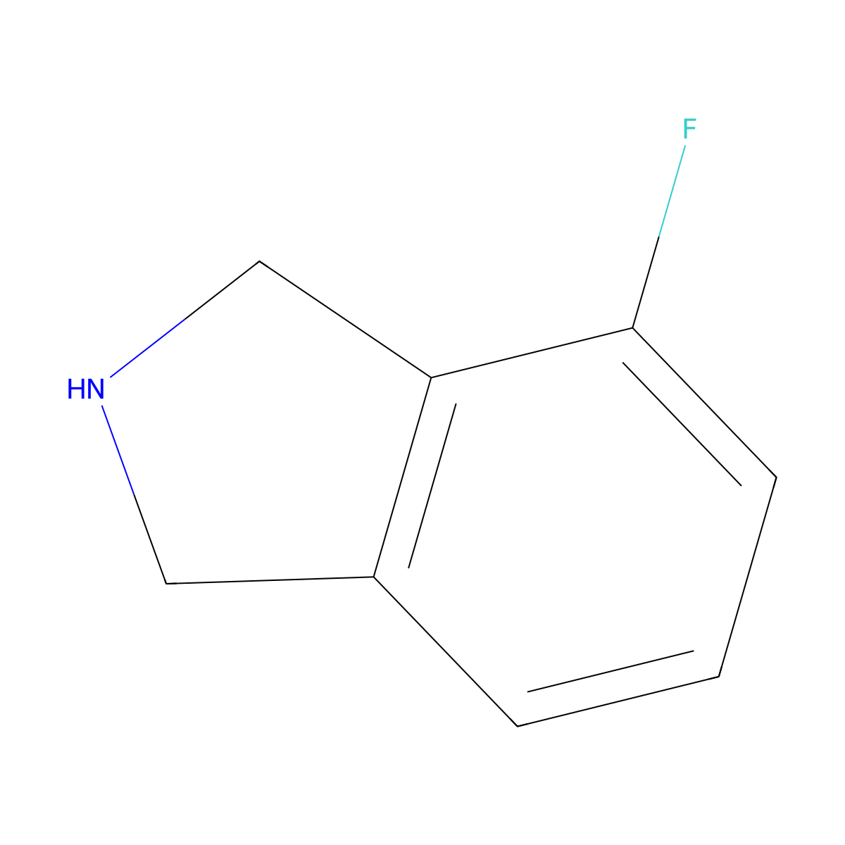4-fluoro-2,3-dihydro-1H-isoindole molecular structure, CAS 127168-78-9