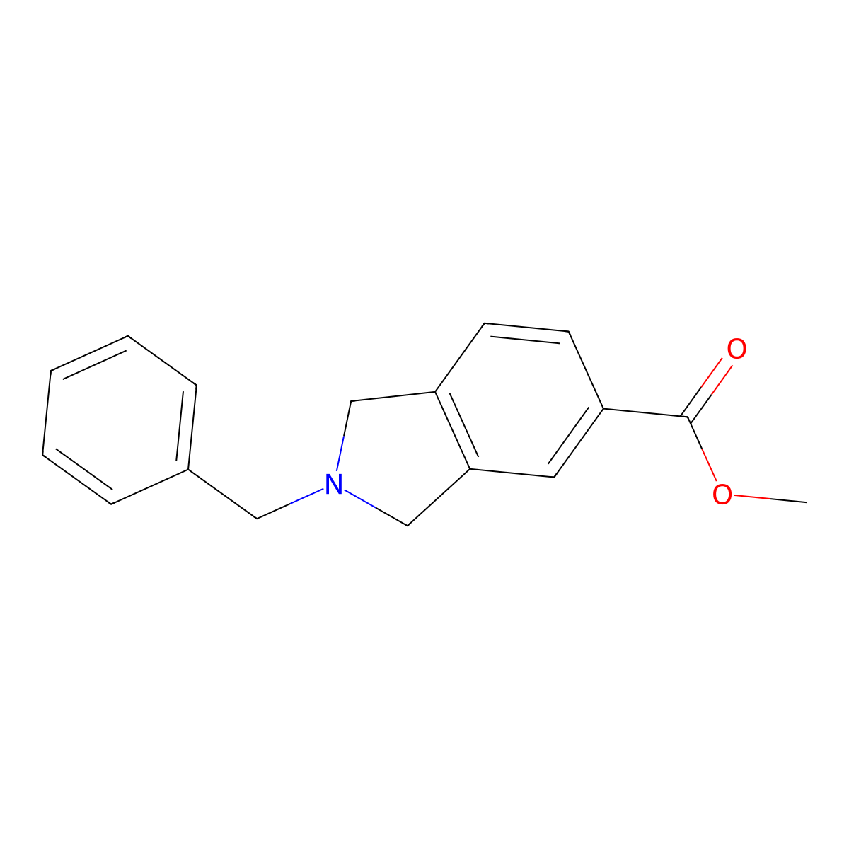 Methyl 2-benzylisoindoline-5-carboxylate molecular structure, CAS 127168-94-9