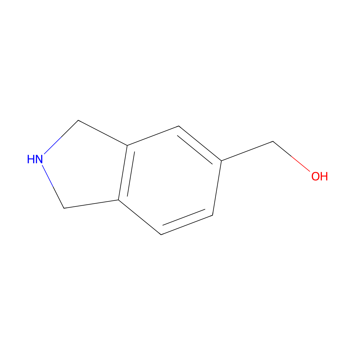 Isoindolin-5-ylmethanol molecular structure, CAS 127168-98-3