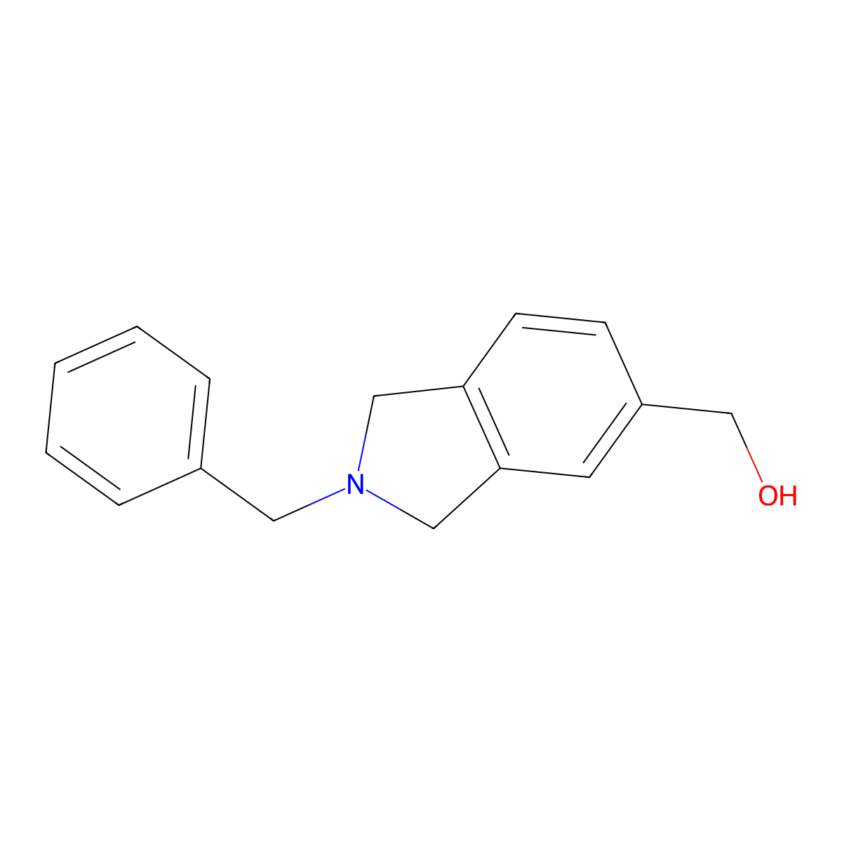 (2-Benzylisoindolin-5-yl)methanol molecular structure, CAS 127169-16-8