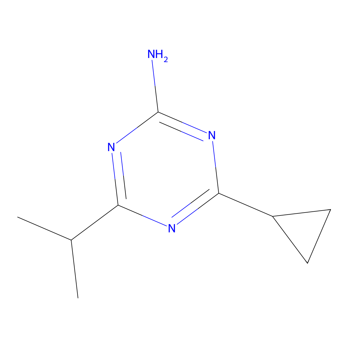4-Cyclopropyl-6-(propan-2-yl)-1,3,5-triazin-2-amine molecular structure, CAS 1271693-06-1