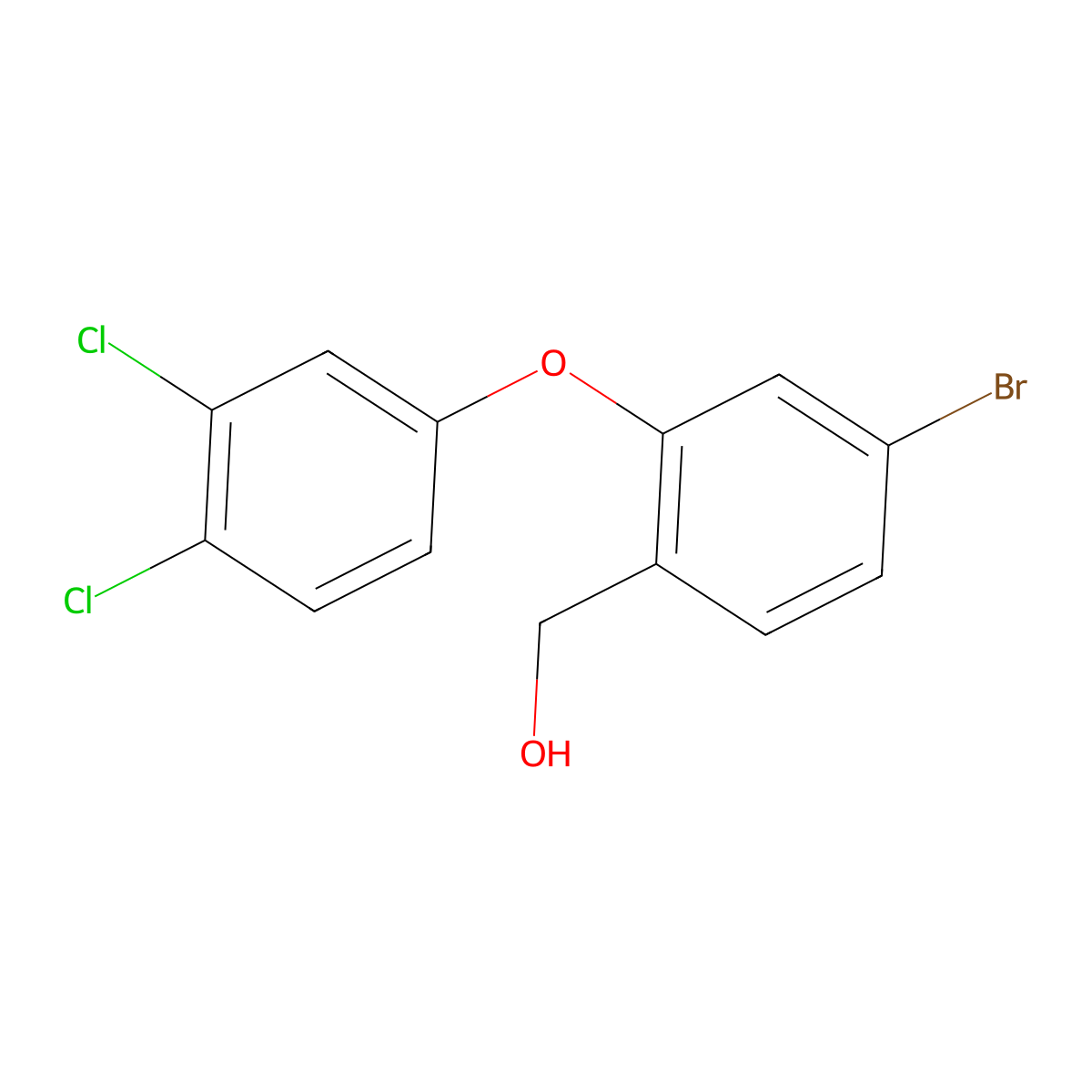 [4-Bromo-2-(3,4-dichlorophenoxy)phenyl]methanol molecular structure, CAS 1271699-11-6