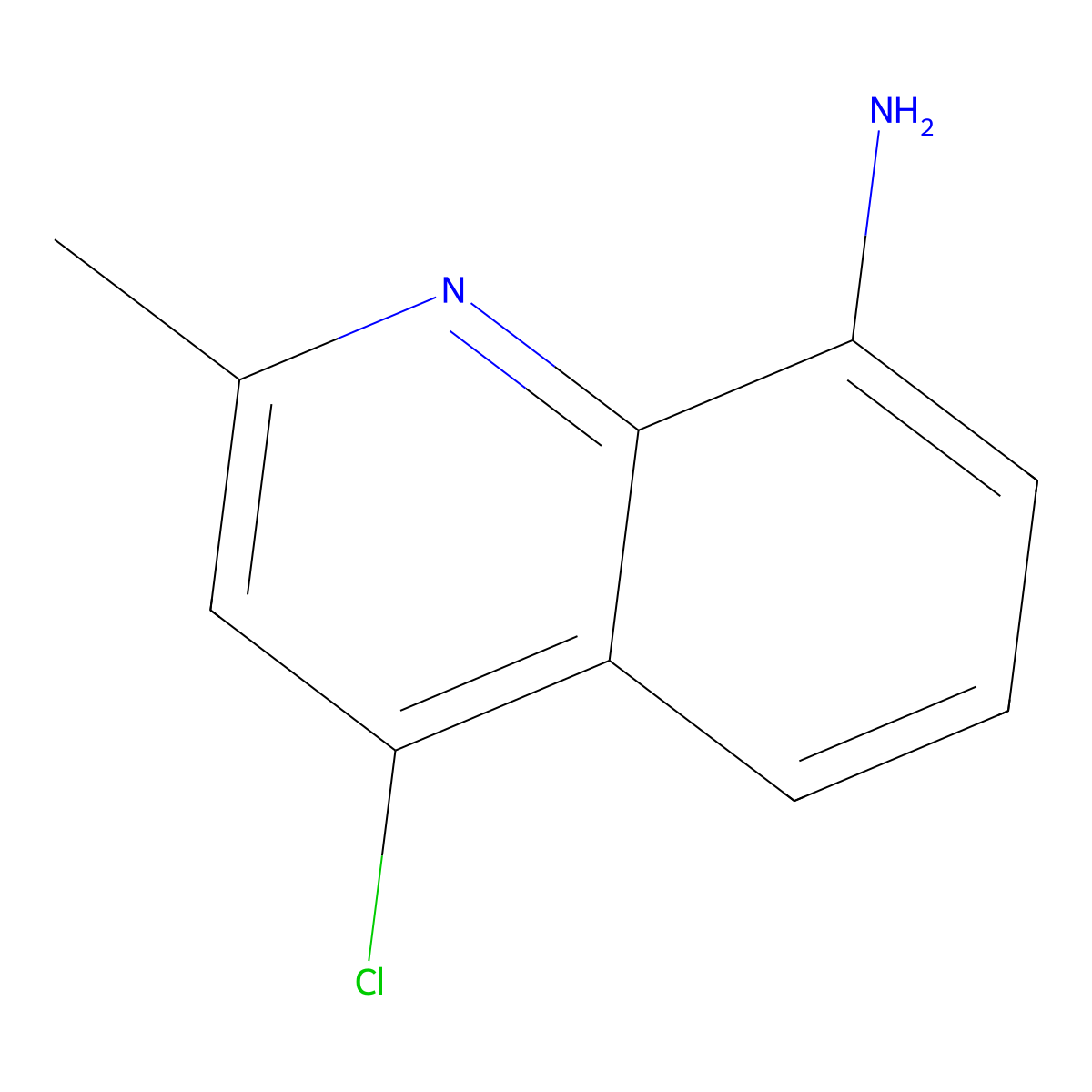 4-Chloro-2-methylquinolin-8-amine molecular structure, CAS 127171-93-1