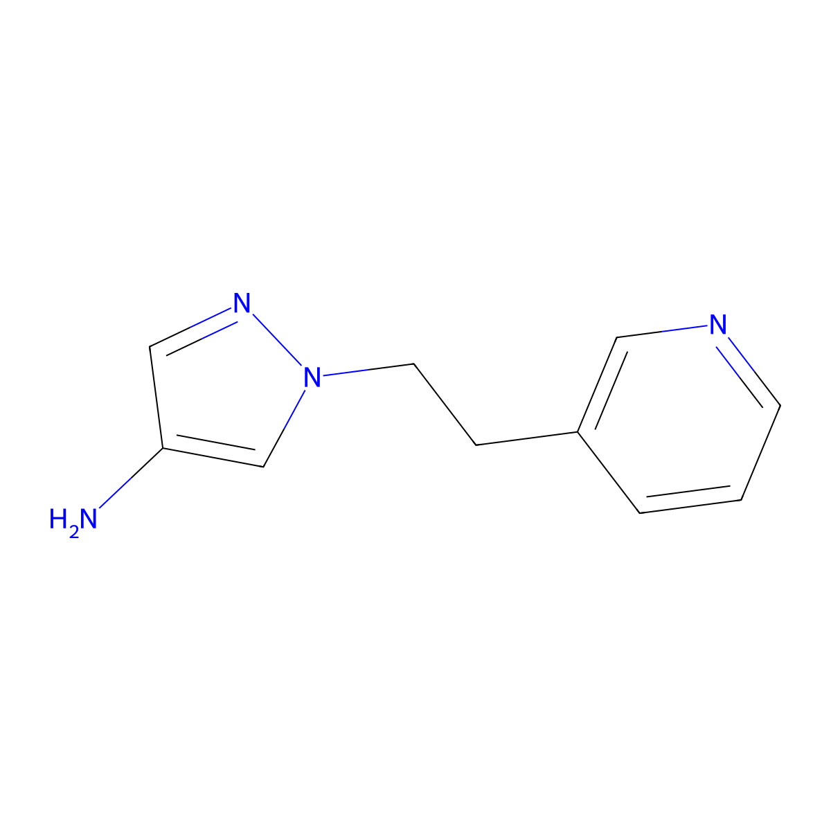 1-[2-(Pyridin-3-YL)ethyl]-1H-pyrazol-4-amine molecular structure, CAS 1271712-21-0
