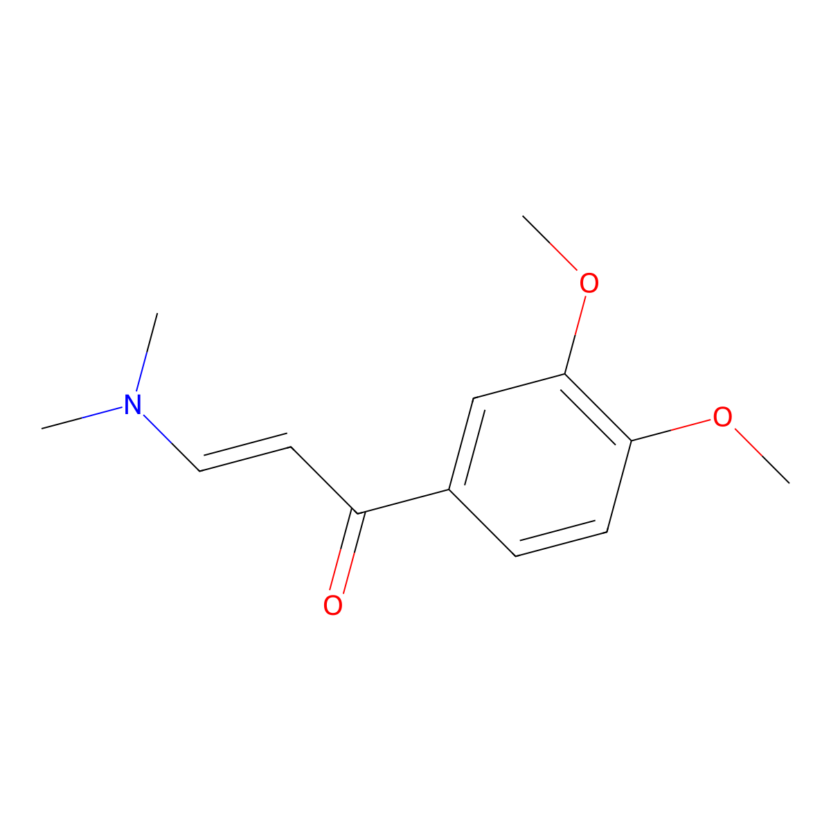 (2E)-1-(3,4-dimethoxyphenyl)-3-(dimethylamino)prop-2-en-1-one molecular structure, CAS 127172-22-9