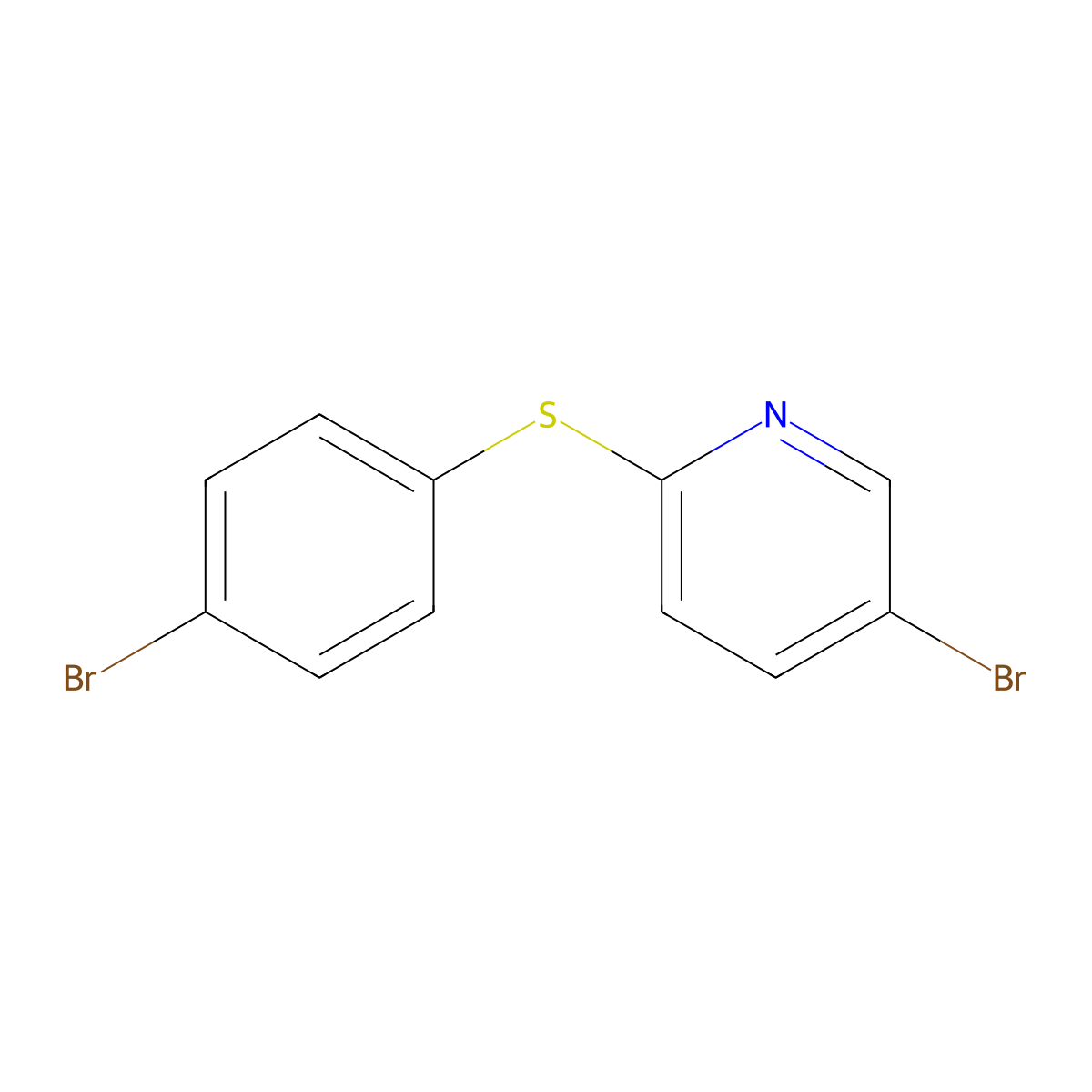 5-Bromo-2-((4-bromophenyl)thio)pyridine molecular structure, CAS 1271722-26-9