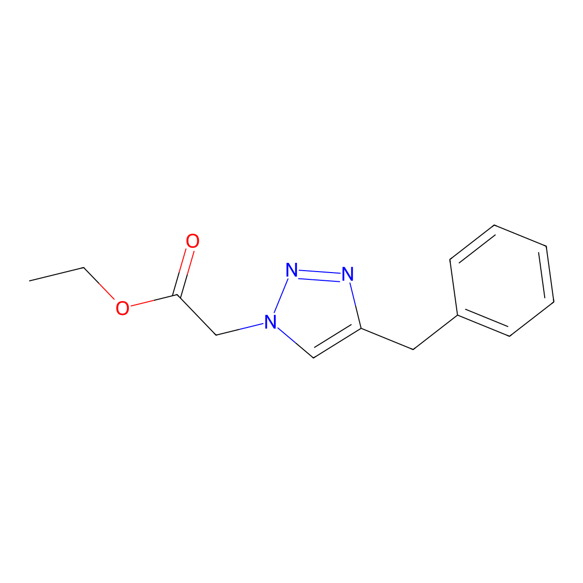 ethyl 2-(4-benzyl-1H-1,2,3-triazol-1-yl)acetate molecular structure, CAS 1271724-77-6