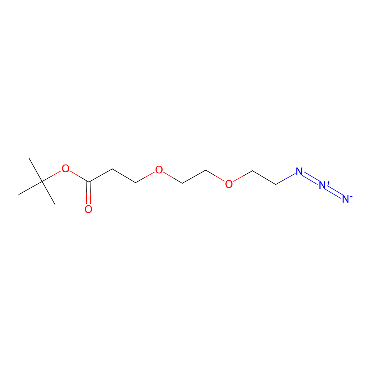 Azido-peg2-T-butyl ester molecular structure, CAS 1271728-79-0