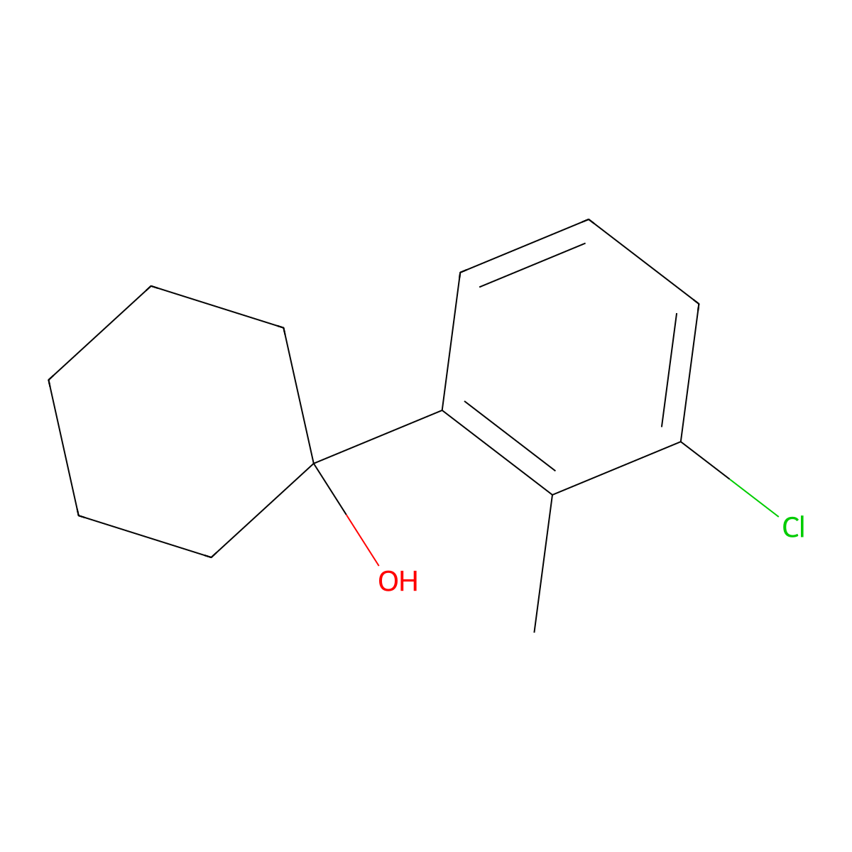 1-(3-Chloro-2-methylphenyl)cyclohexanol molecular structure, CAS 127174-82-7