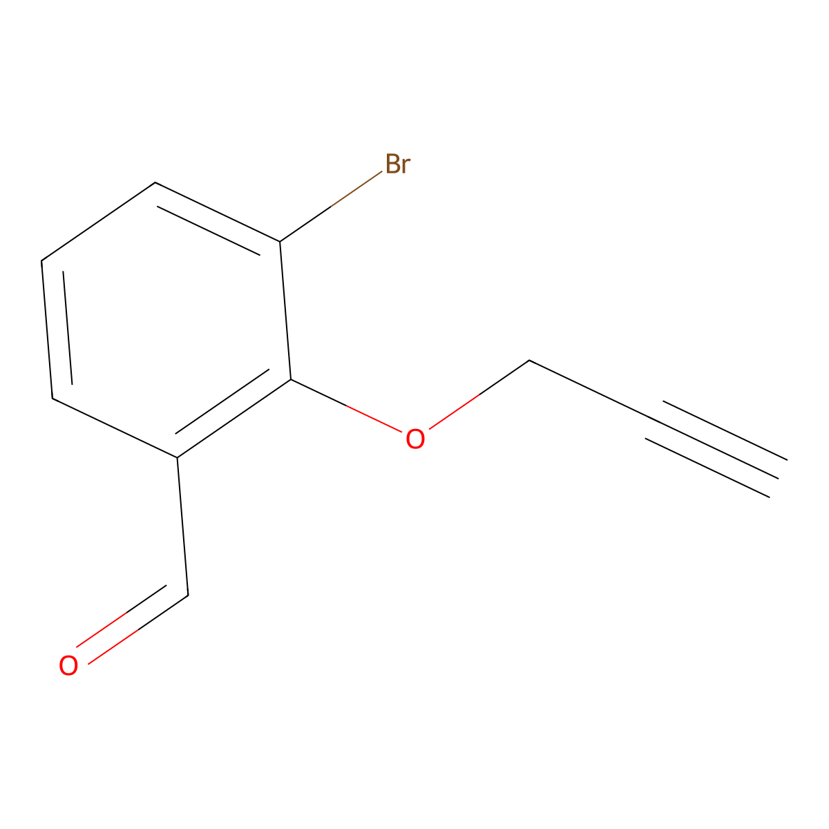 3-Bromo-2-(prop-2-yn-1-yloxy)benzaldehyde molecular structure, CAS 1271773-00-2
