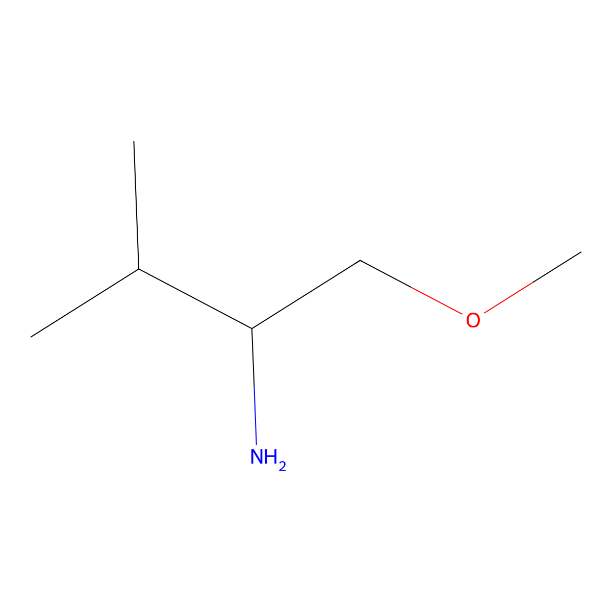 1-Methoxy-3-methylbutan-2-amine molecular structure, CAS 127180-89-6