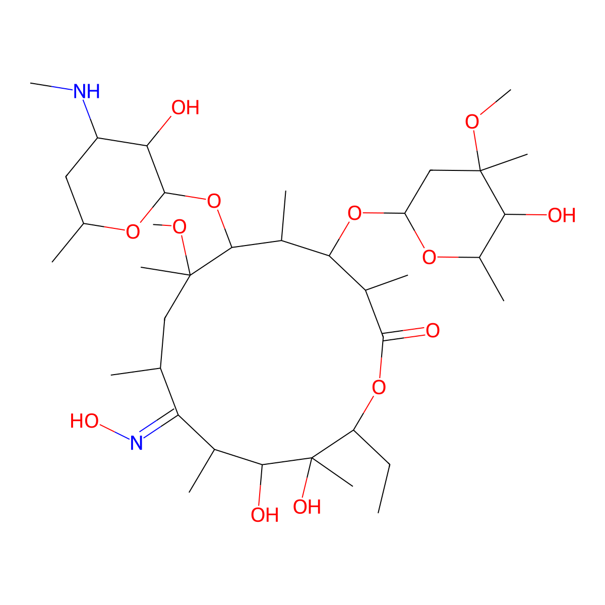 N-Desmethyl-6-O-methylerythromycin (9E)-Oxime molecular structure, CAS 127182-43-8