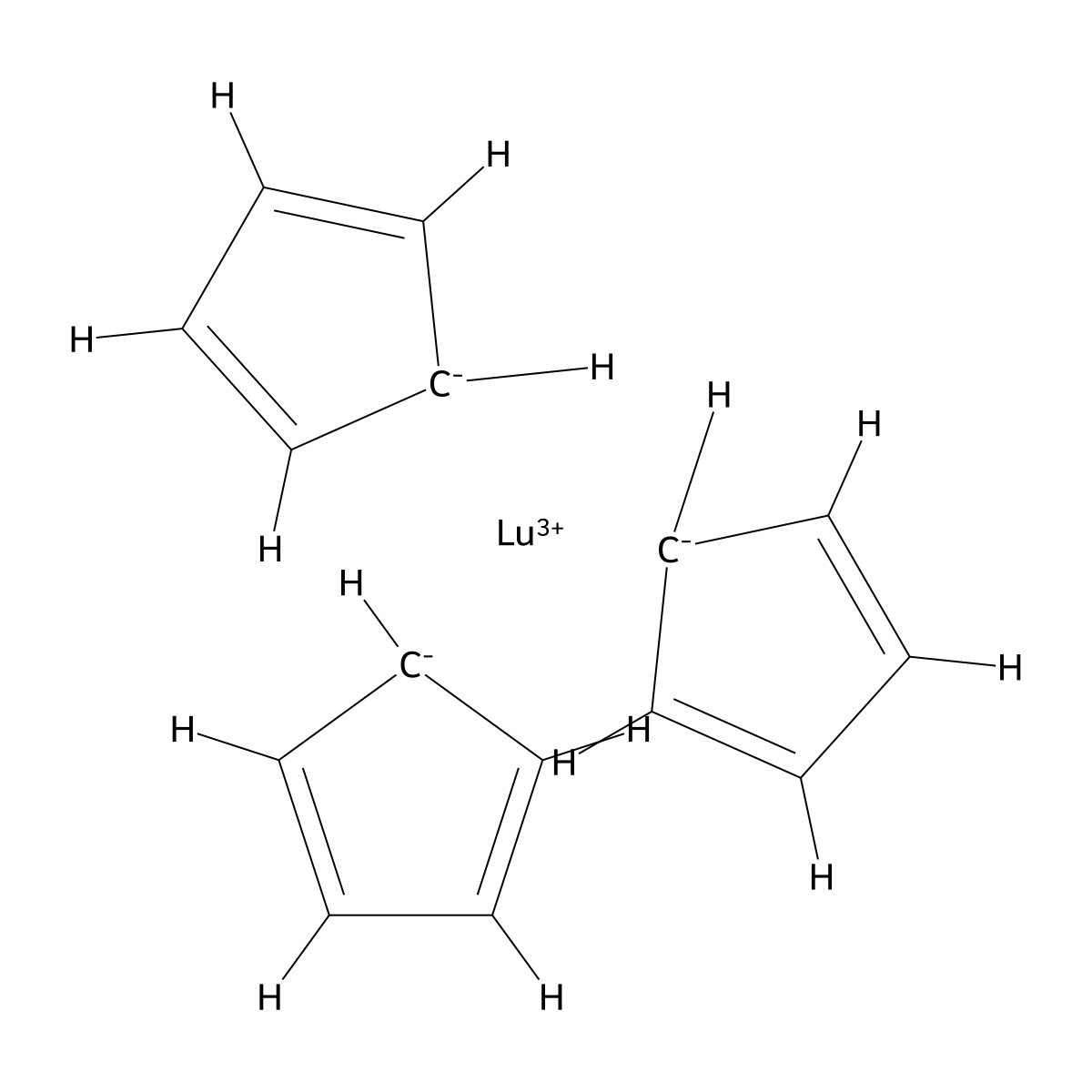 Tris(eta5-cyclopenta-2,4-dien-1-yl)lutetium molecular structure, CAS 1272-24-8