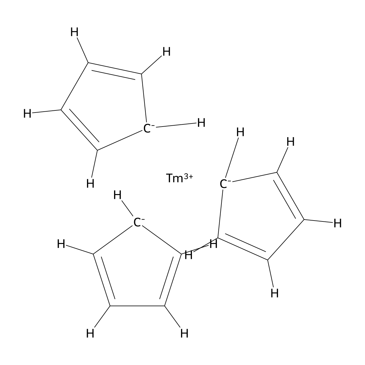 Tris(eta5-2,4-cyclopentadien-1-yl)thulium molecular structure, CAS 1272-26-0