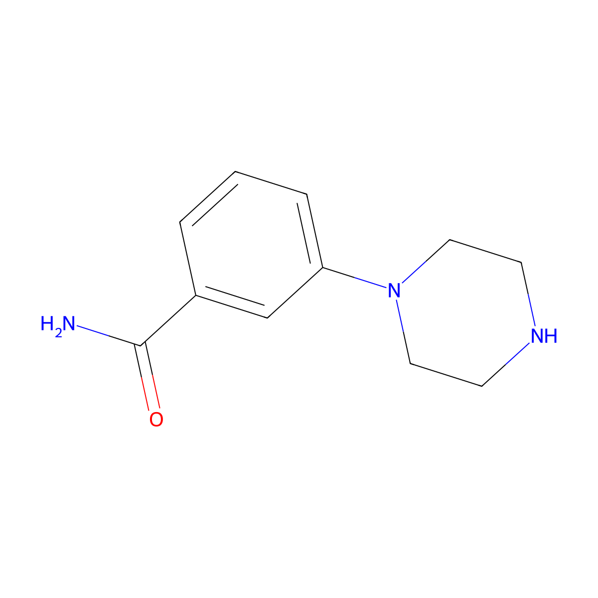 3-(Piperazin-1-yl)benzamide molecular structure, CAS 127201-39-2