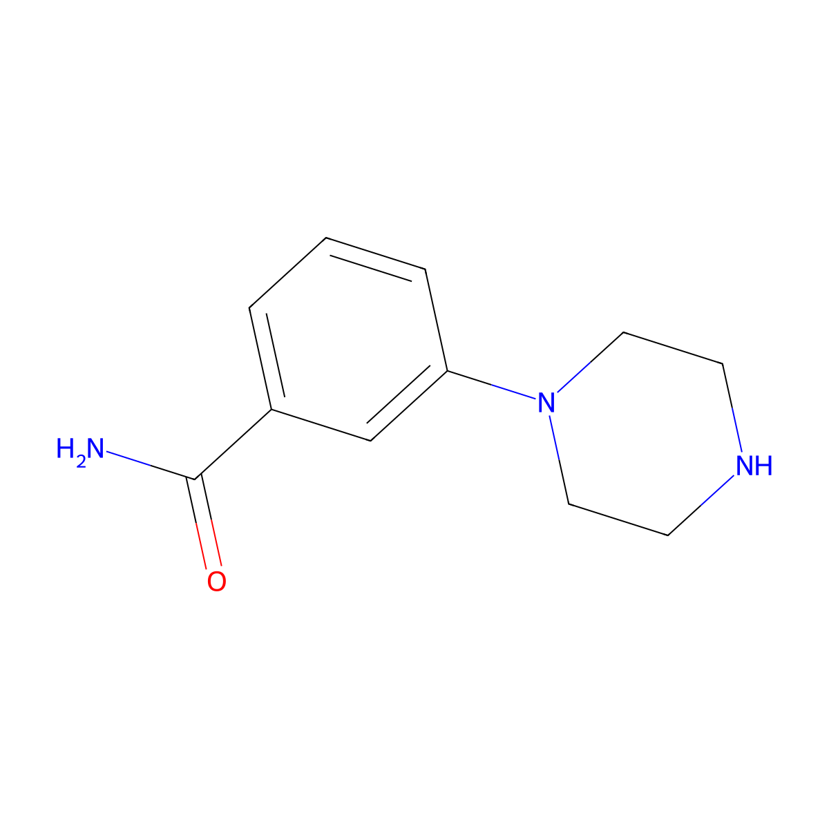 3-(Piperazin-1-yl)benzamide molecular structure, CAS 127201-39-2