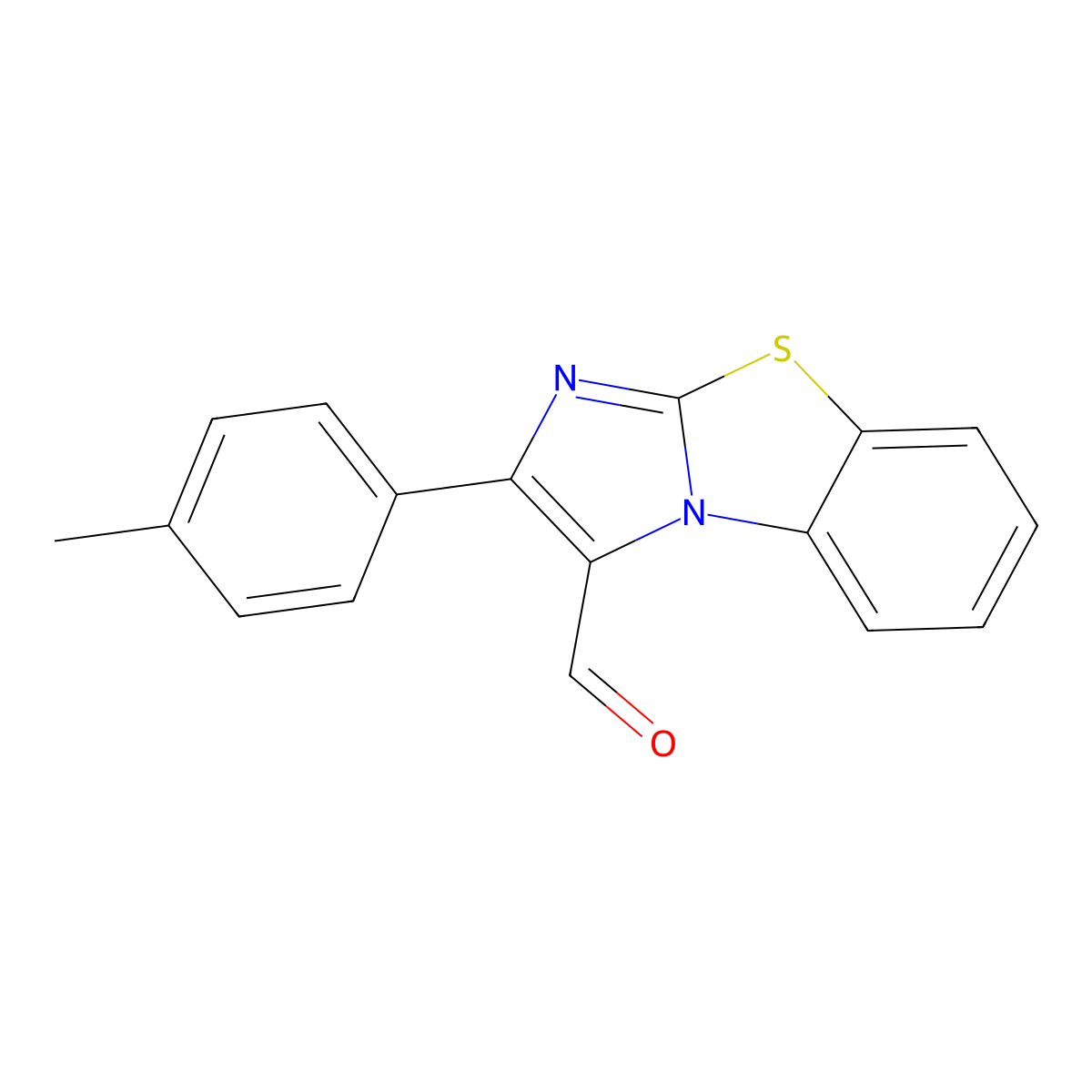 2-(4-Methylphenyl)imidazo[2,1-b][1,3]benzothiazole-1-carbaldehyde molecular structure, CAS 127204-74-4