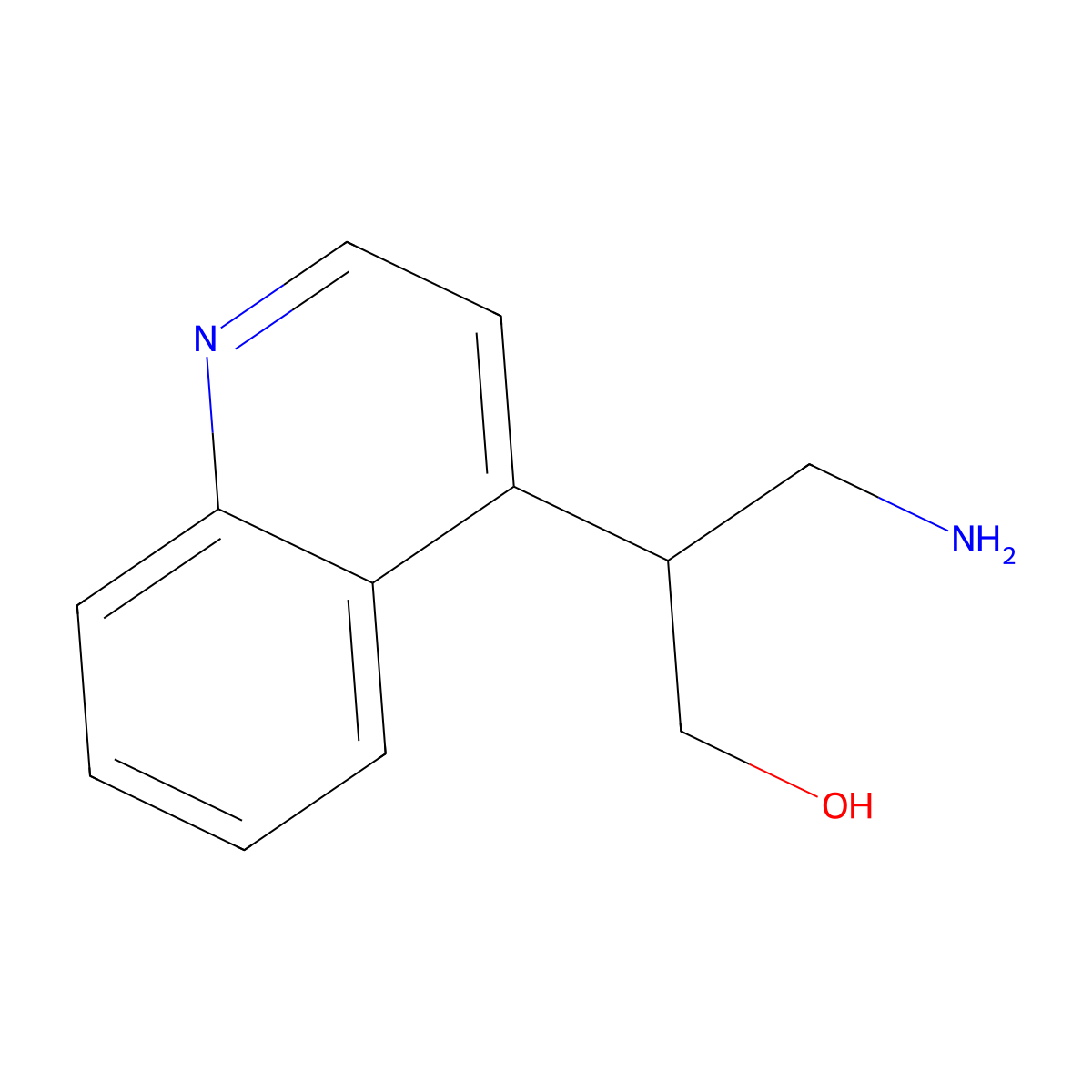 3-Amino-2-(quinolin-4-yl)propan-1-ol molecular structure, CAS 1272066-67-7
