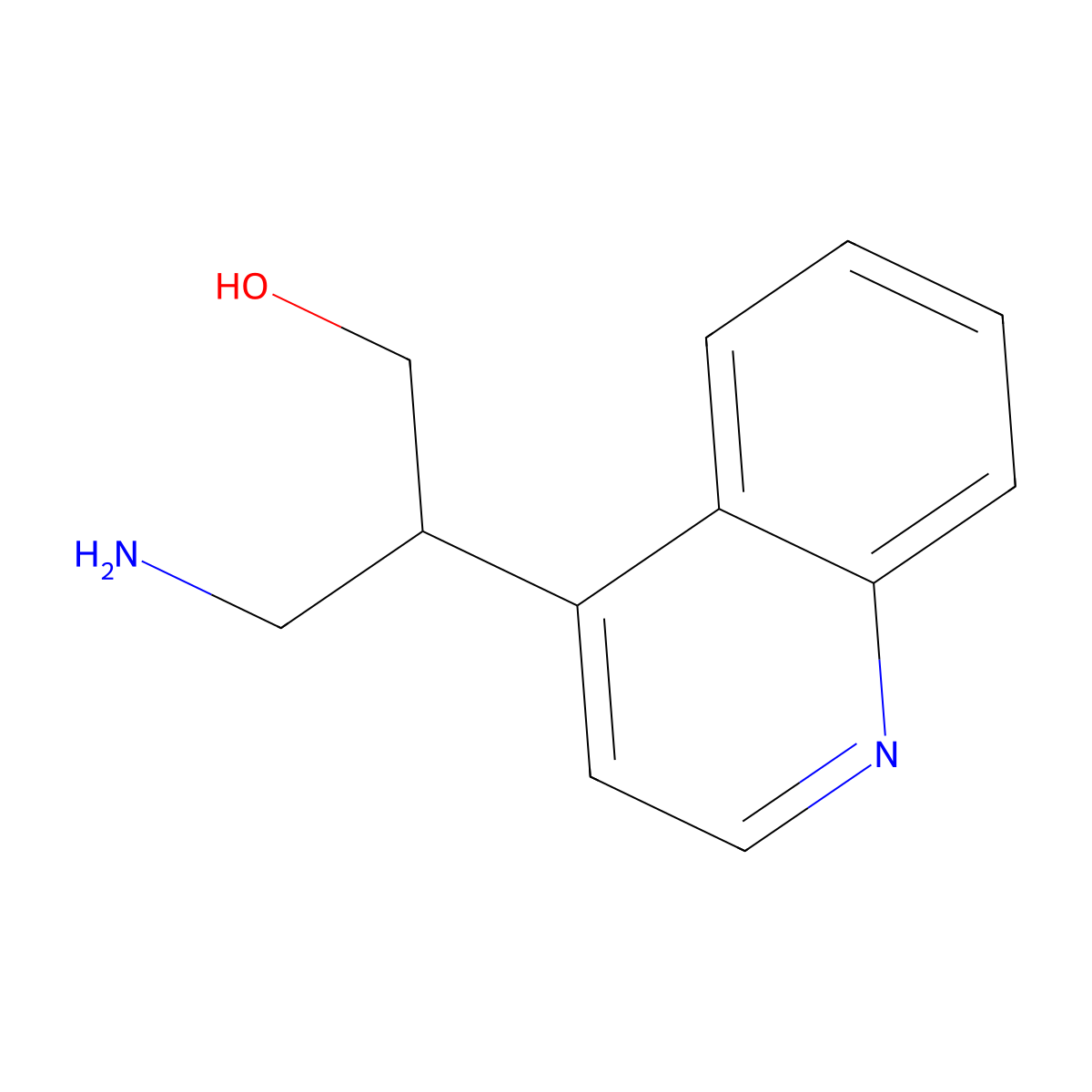 3-Amino-2-(quinolin-4-yl)propan-1-ol molecular structure, CAS 1272066-67-7