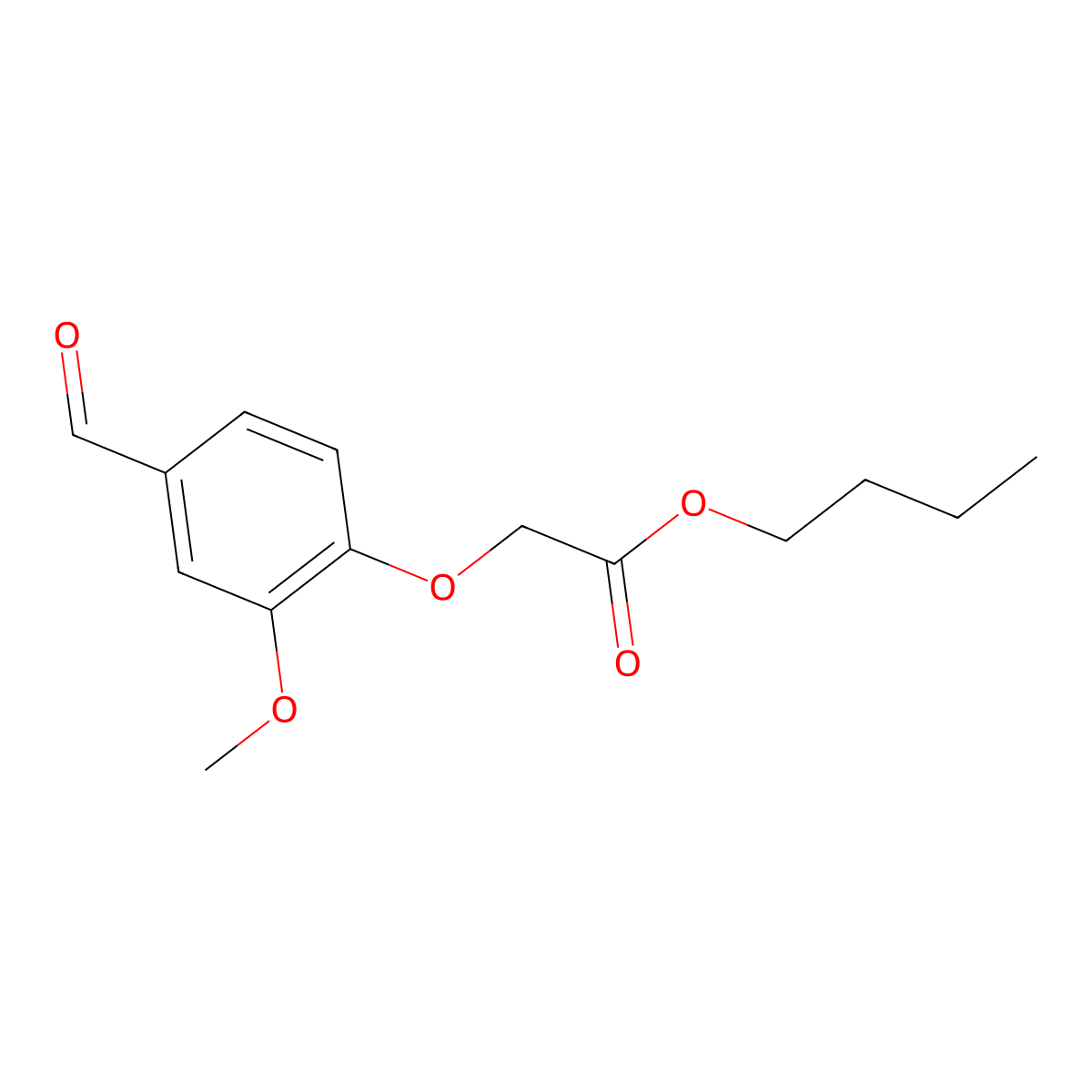 Butyl (4-formyl-2-methoxyphenoxy)acetate molecular structure, CAS 1272067-50-1