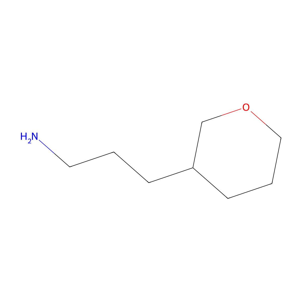 3-(Tetrahydro-2H-pyran-3-YL)propan-1-amine molecular structure, CAS 1272069-14-3