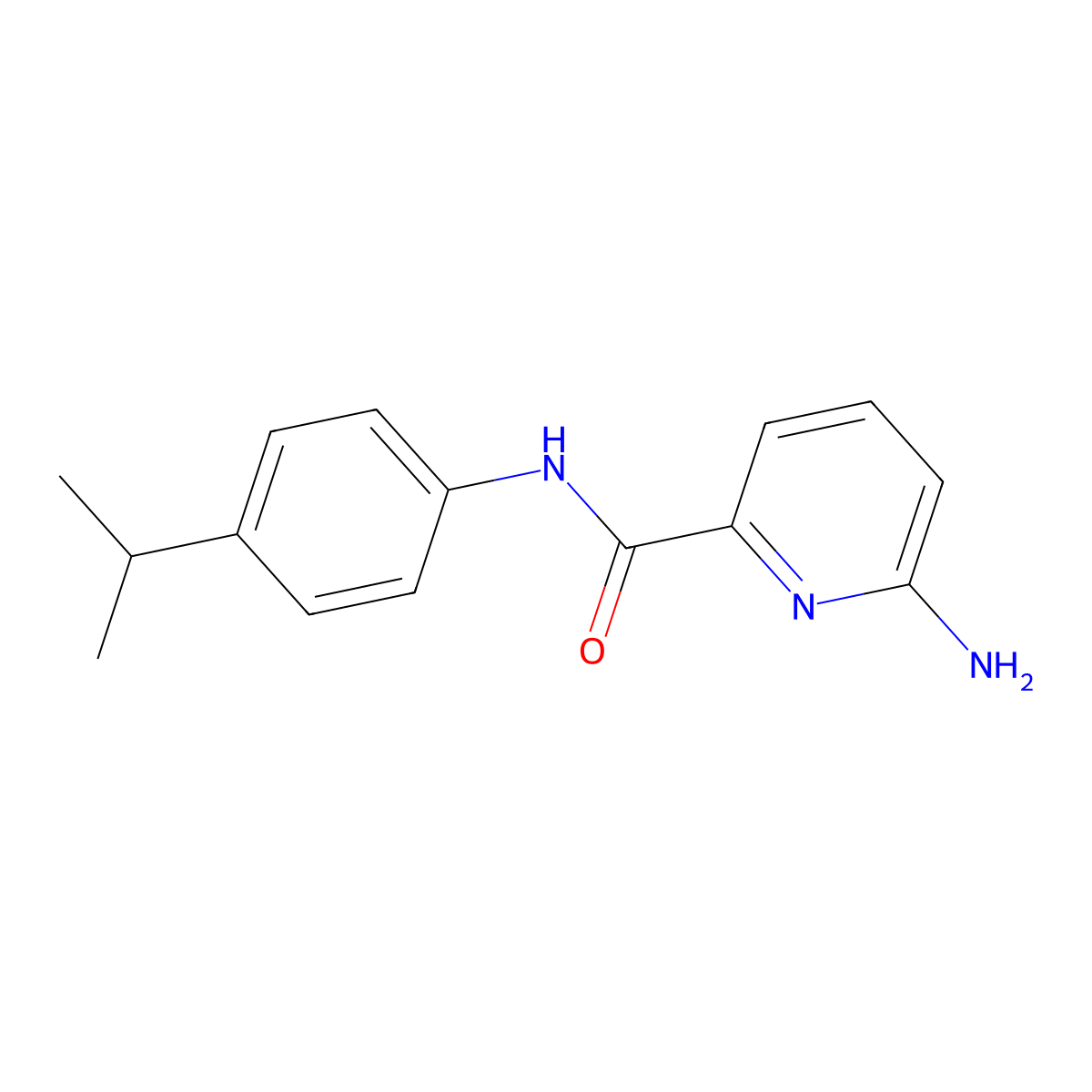 6-amino-N-[4-(propan-2-yl)phenyl]pyridine-2-carboxamide molecular structure, CAS 1272089-66-3
