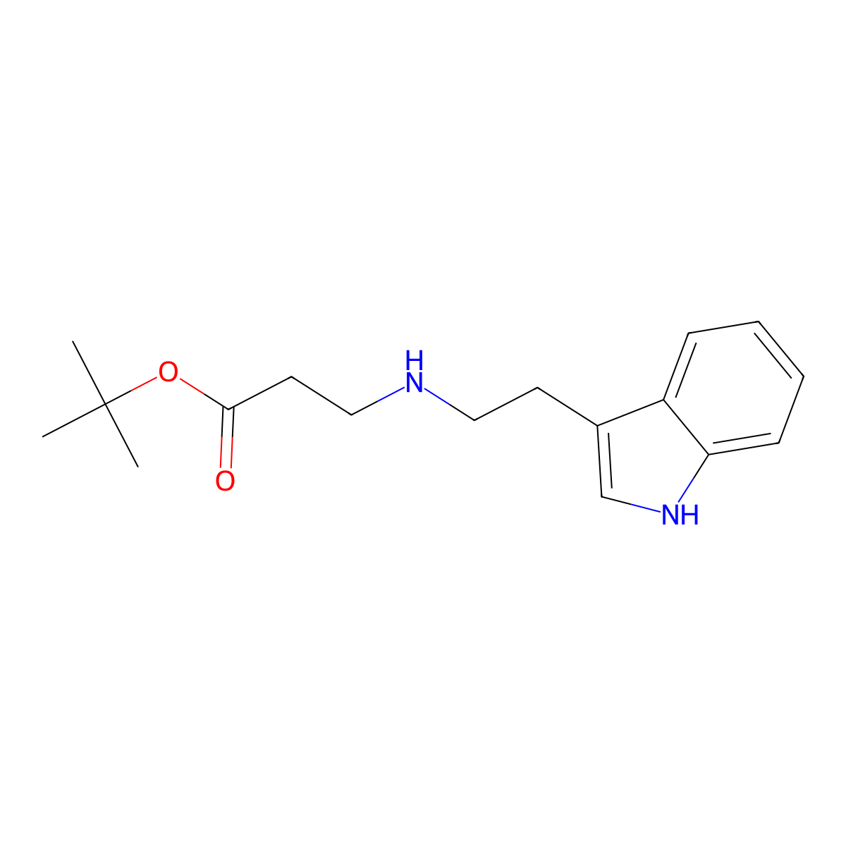 tert-Butyl 3-{[2-(1H-indol-3-yl)ethyl]amino}propanoate molecular structure, CAS 127209-02-3