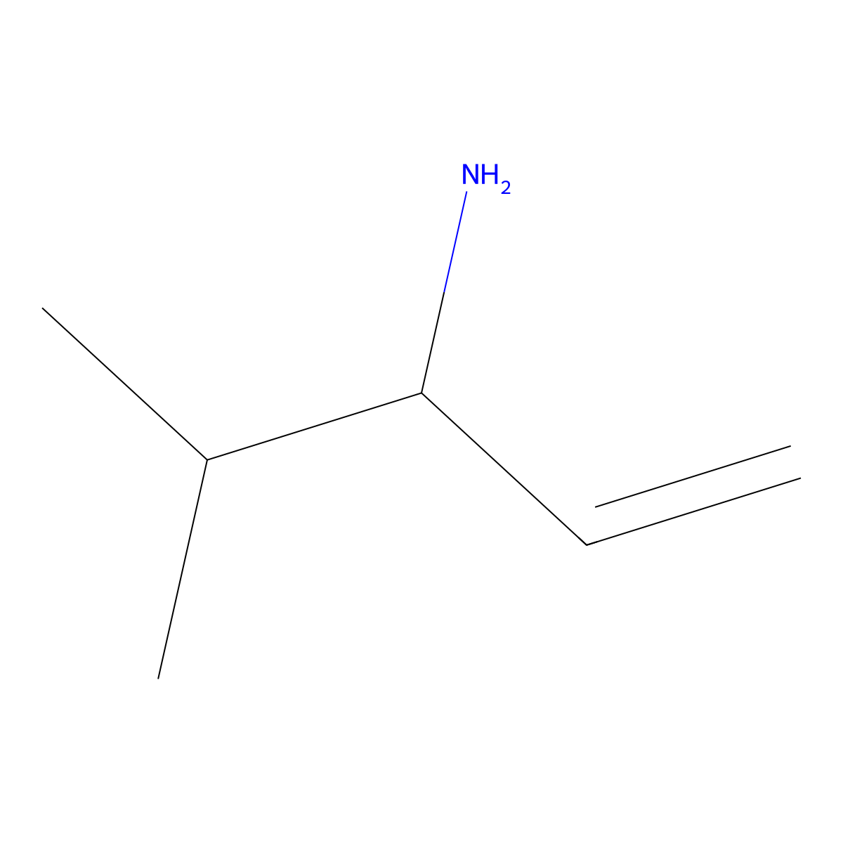 4-Methyl-1-penten-3-amine molecular structure, CAS 127209-34-1